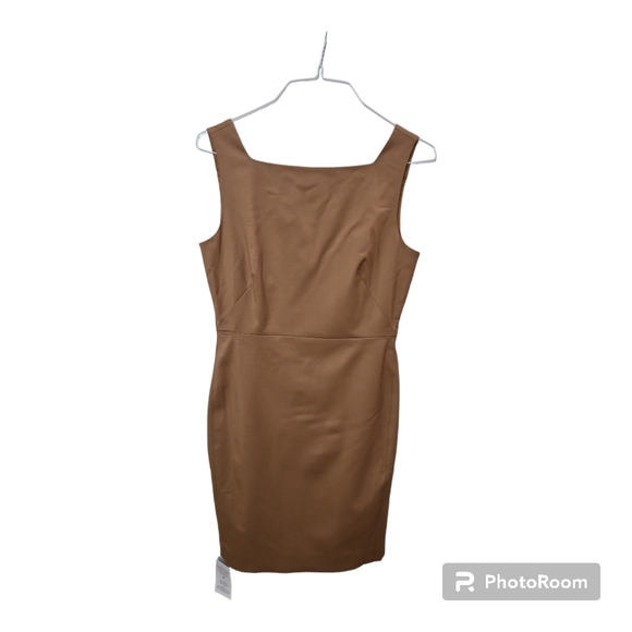 MM Lafleur Size 8 New With Tags The Cynthia Dress Washable Wool Twill in Camel - Picture 3 of 8
